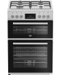 Beko EDG6231W 60cm Twin Cavity Gas Cooker with Enamel Hob - White