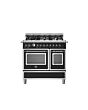 **EX DISPLAY Bertazzoni HER96L2ENET Heritage 90cm Range Cooker , Twin Oven , Dual Fuel , Matt Black