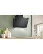 Bosch DWK81AN60B Series 6 80cm Angled Glass Wall Mounted Extractor, Black Glass