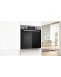 Bosch HQA574BS3B Series 4 Built-In Single Oven With Added Steam, Self Cleaning