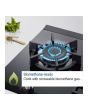 Bosch PBP6B6K60 Series 2 60cm 4 Burner Gas Hob, Black