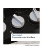 Bosch PPQ7A6I40 Series 6 75cm 5 Burner Gas Hob, Flame Select, Tempered Black Glass