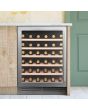 Caple WI6142 Undercounter Single Zone Wine Cabinet, Stainless Steel