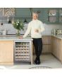 Caple WI6142 Undercounter Single Zone Wine Cabinet, Stainless Steel