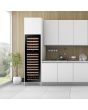 **Ex Display - Dunavox DAVG-114.288DB.TO 178cm Integrated In Column Dual Zone Wine Cooler, Touch Open – Black Glass