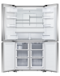 Fisher + Paykel RF605QNUVX1 Series 7 Quad Door American Fridge Freezer, Ice & Water, Stainless Steel, E Rated, Plumbed,