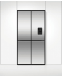 Fisher + Paykel RF605QNUVX1 Series 7 Quad Door American Fridge Freezer, Ice & Water, Stainless Steel, E Rated, Plumbed,