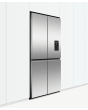 Fisher + Paykel RF605QNUVX1 Series 7 Quad Door American Fridge Freezer, Ice & Water, Stainless Steel, E Rated, Plumbed,