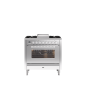 ILVE P09FWE3/ 90Cm Dual Fuel Single Cavity Rome Range Cooker, 4 Gas Burners & Frytop