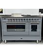 **EX DISPLAY ILVE P12FIWE3/ RAL7001 Roma 120cm Twin 90 / 30 4 Gas Burners, Fry Top + 2 Zone Induction Stainless S