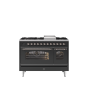 ILVE P12FNE3/ 120Cm Dual Fuel Milano Range Cooker, 6 Gas Burners + Frytop