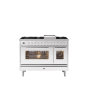 ILVE P12FWE3/ 120Cm Dual Fuel Roma Range Cooker, 6 Gas Burners & Fry Top