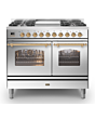 **EX DISPLAY ILVE PD10FNE3/ 100Cm Dual Fuel Milano Range Cooker, 4 Gas Burners + Frytop