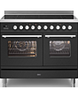**EX DISPLAY ILVE PDI106WE3/SS Roma 100Cm Range Cooker, 6 Zone Induction, Matt Graphite