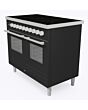 **EX DISPLAY ILVE PDI106WE3/SS Roma 100Cm Range Cooker, 6 Zone Induction, Matt Graphite