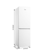 Midea MDRB379FGD01 54.7cm 60/40 No Frost Fridge Freezer