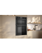 Neff U2ACH7AG7B N50 Built-In Electric Double Oven, Graphite Grey with Pyrolytic Cleaning, A Rated