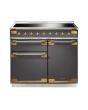 Rangemaster ELS100EISL/AB Elise Luxe 100Cm Induction Hob, Slate With Antique Brass Trim