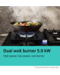 Siemens ER9A6SH40 iQ700 90cm 5 Burner Gas Hob, Black Tempered Glass, 