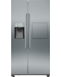 Siemens KA93GAIDP iQ500 American Style Fridge Freezer, Ice + Water, Stainless Steel, D Rated