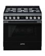 Smeg CPF9GP 90Cm Dual Fuel Single Cavity Portofino Range Cooker, Pyrolytic