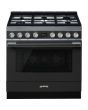 Smeg CPF9GP 90Cm Dual Fuel Single Cavity Portofino Range Cooker, Pyrolytic