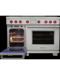 Wolf ICBDF48450CG/S/P 1216mm Dual Fuel Range Cooker, 4 Gas Burners, Chargrill + Griddle