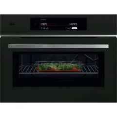 AEG TK9NK821T 9000 Series Built-In Combination Microwave Oven - Matt Black