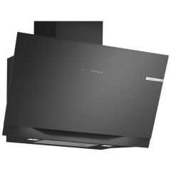 Bosch DWK91LT60B Series 8 90cm Angled Glass Wall Mounted Extractor, Black Glass