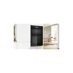 Bosch MBA533BB3B Series 4 Built-In Double Oven, Black