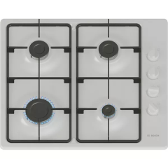 Bosch PBP6B2K60 Series 2 60cm 4 Burner Gas Hob, White
