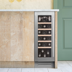 Caple WI3125 Undercounter 30cm Single Zone Wine Cooler, Stainless Steel