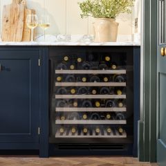 Caple WI6143BG Undercounter 60cm Single Zone Wine Cooler, Black