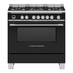 Fisher + Paykel OR90SCG6B1 Series 9 90cm Dual Fuel Range Cooker, Black, A Rated, 81699 