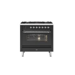 ILVE P096NE3/ 90Cm Dual Fuel Single Cavity Milano Range Cooker, 6 Gas Burners