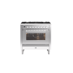 ILVE P096WE3/ 90Cm Dual Fuel Single Cavity Roma Range Cooker, 6 Gas Burners