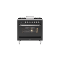 ILVE P09FNE3/ 90Cm Dual Fuel Single Cavity Milano Range Cooker, 4 Gas Burners + Fry Top