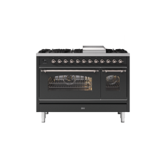 ILVE P12FNE3/ 120Cm Dual Fuel Milano Range Cooker, 6 Gas Burners + Frytop