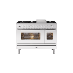 ILVE P12FWE3/ 120Cm Dual Fuel Roma Range Cooker, 6 Gas Burners & Fry Top