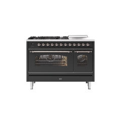 ILVE P12SNE3/ 120Cm Dual Fuel Milano Range Cooker, 5 Gas Burners + Coup De Feu