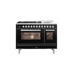 ILVE P12SWE3/ 120Cm Dual Fuel Roma Range Cooker, 5 Gas Burners & Coup De Feu