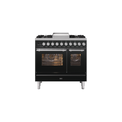 ILVE PD09FWE3/ 90Cm Dual Fuel Roma Range Cooker, 4 Gas Burners & Fry Top