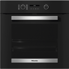 Miele H2467BP Built-In Single Oven, Obsidian Black Stainless Steel Effect