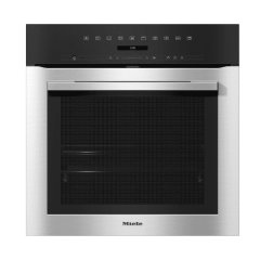 Miele H7162BP CLST Built-In Single Oven, Pyrolytic, Clean Steel Finish