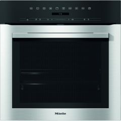 Miele H7164BP CLST Built-In Single Oven, Direct Sensor S, Pyrolytic, Clean Steel Finish