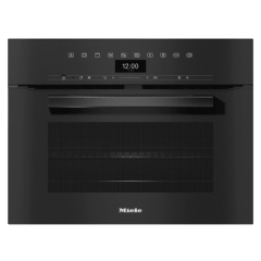 Miele H7440BM OBBL Built-In Compact Oven With Microwave Function, DirectSensor, 80-1000W Microwave, 