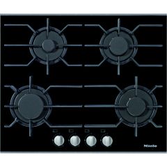 Miele KM3010 626mm Wide 4 Burner Gas Hob - Black Glass,