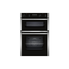 Neff U2ACH7AN7B N50 Built-In Electric Double Oven, Stainless Steel with Pyrolytic Cleaning, A Rated