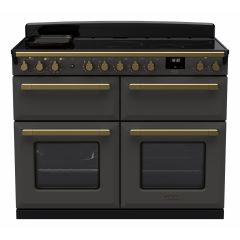 **EX DISPLAY Rangemaster ESDLB110EIPSLT/AB1 110cm Induction Range Cooker Estel Deluxe Slate / Antique Brass, A Ra