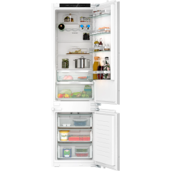 Siemens KI96NVFD0 iQ300 Integrated XL Fridge Freezer, Fixed Hinge, 70/30, White, D Rated